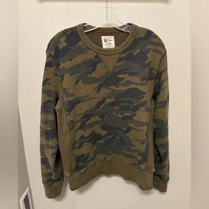 Champion + Todd Snyder Sweatshirt Mens Medium Green Camo French Terry Crew USA